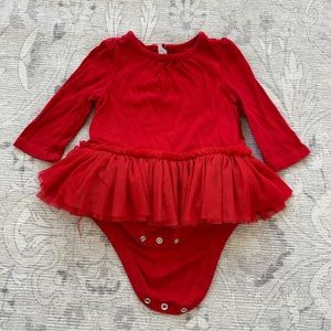 Baby Gap Red Onesie With Tutu - size 3-6M